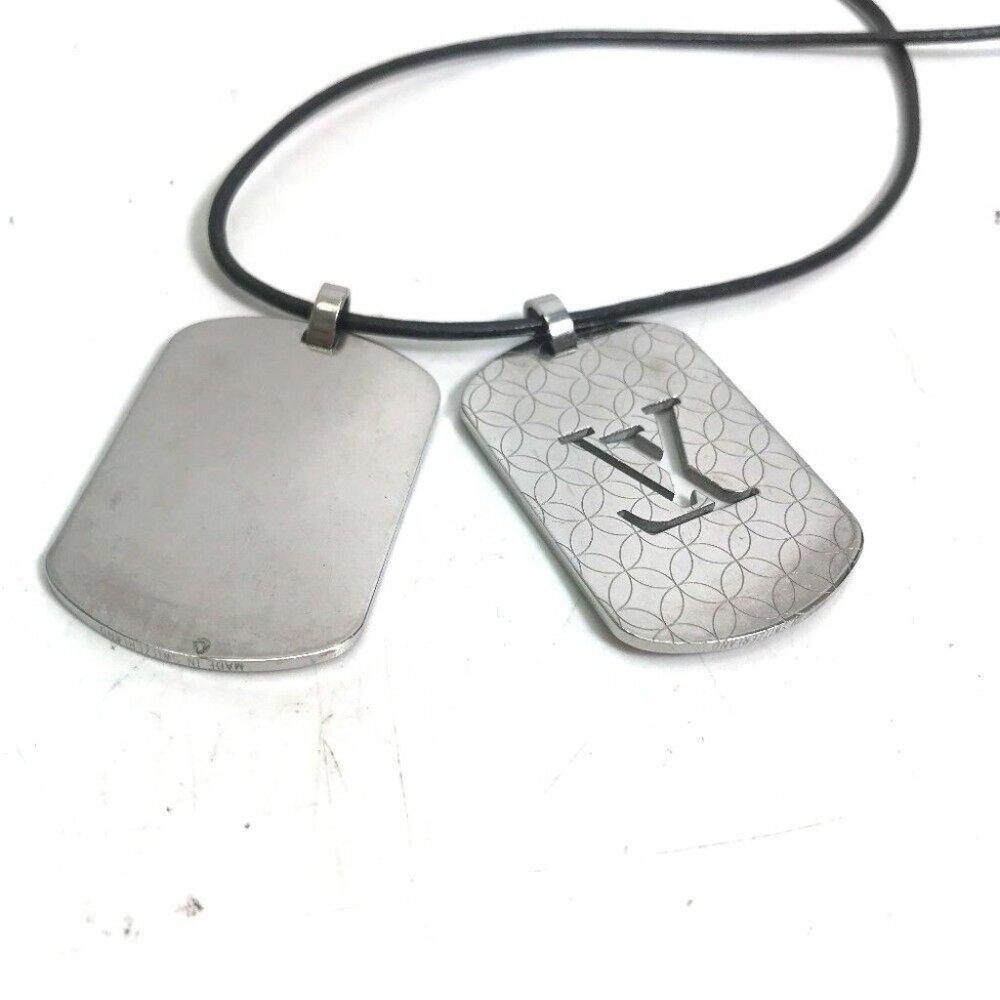 LOUIS VUITTON Pandantif-Champs-Elysées GM Leather strap Leather Necklace - Picture 3 of 7